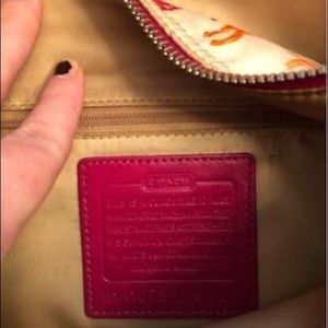 Pink Coach shoulder bag